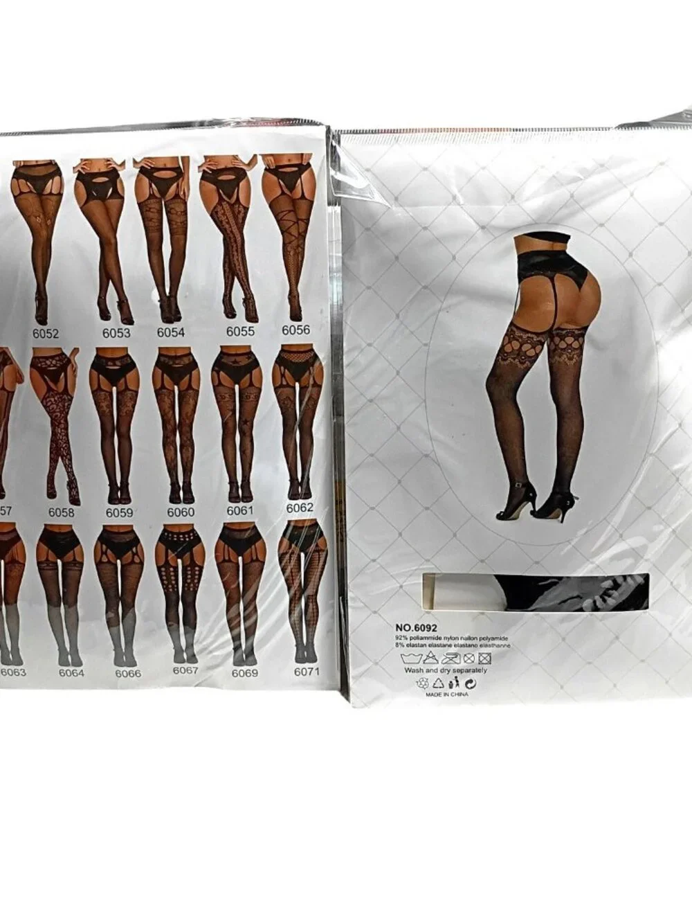 Sexy Fashion Bodystocking Stockings One Size Fits Most Black 6050 & 6092